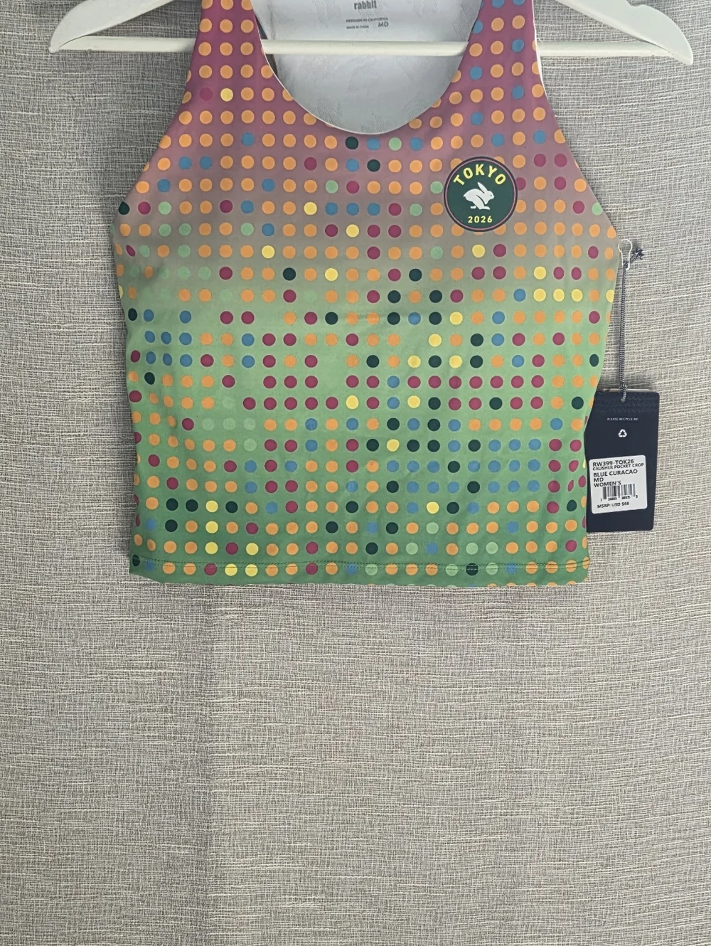 Rabbit racerback GO TIME japan Multicolor Dot-Print Active Tank Top - Picture 7 of 9
